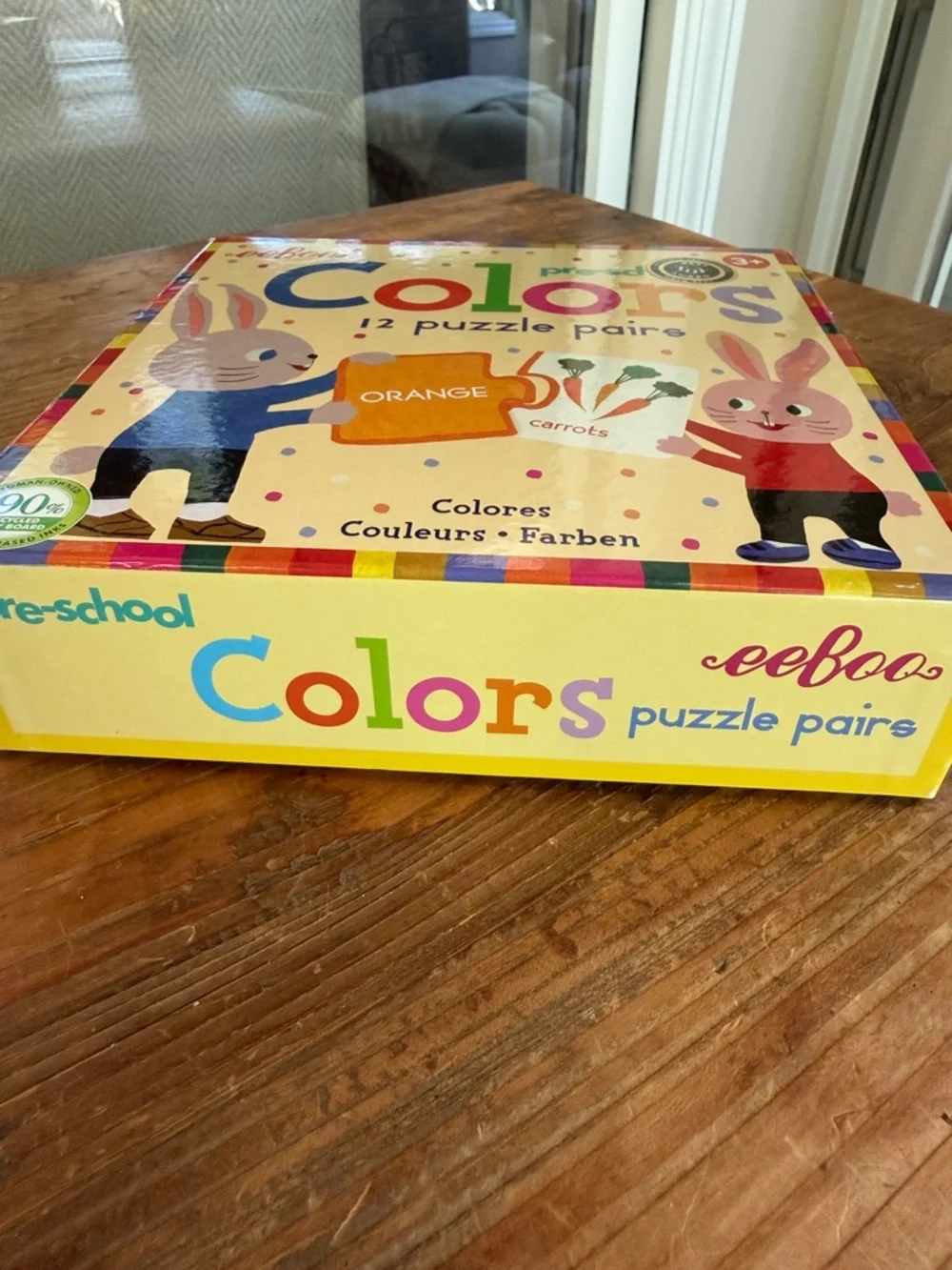 eeBoo NWT Preschool Colors 12 Puzzle Pairs - Orange. Never been opened!